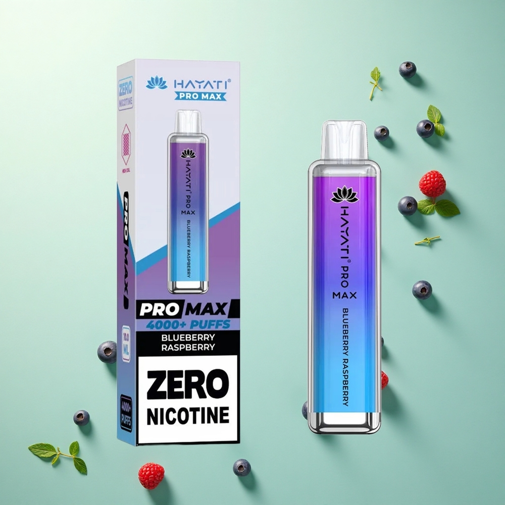 Hayati Pro Max 4000 Puffs Blauwe Bes Framboos 5% Nicotine 1400mAh