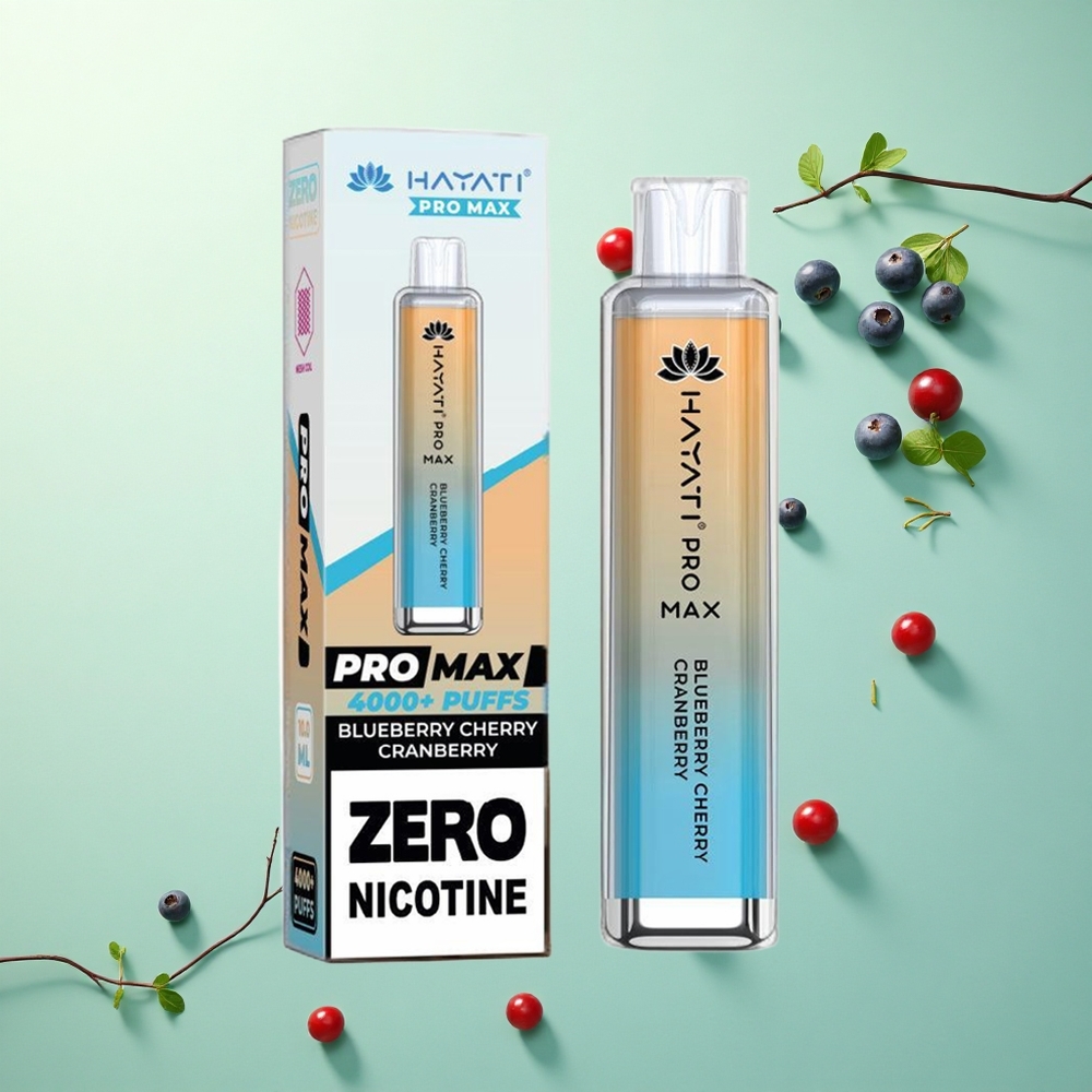 Hayati Pro Max 4000 Puffs Blauwe Bes Kers Veenbes Dual 1.1 Ohm Mesh Coil 1400mAh
