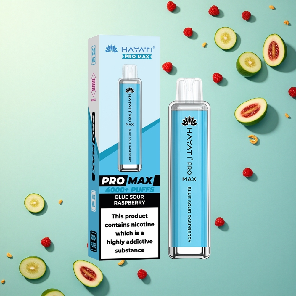 Hayati Pro Max 4000 Puffs Blauwe Zuur Framboos 5% Nicotine 1400mAh