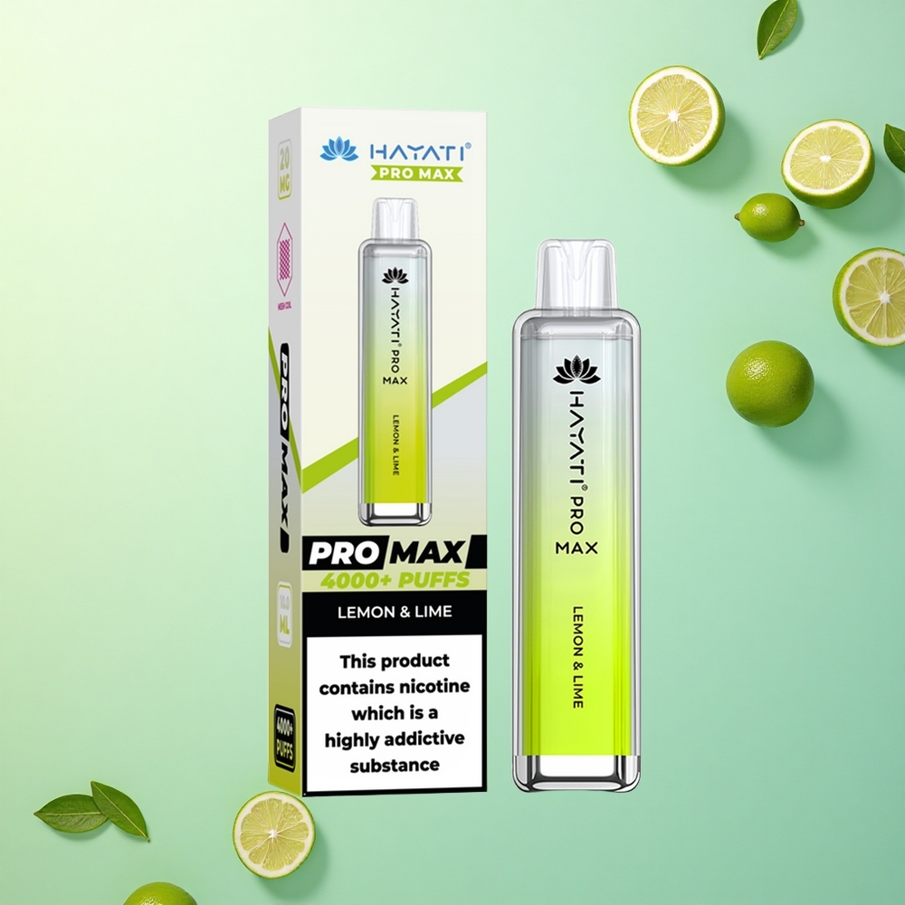 Hayati Pro Max 4000 Puffs Citroen & Limoen 1400mAh Oplaadbaar