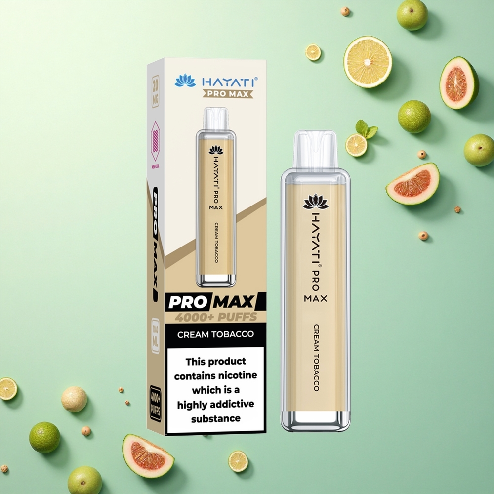 Hayati Pro Max 4000 Puffs Cream Tobacco Dual Coil 1400mAh