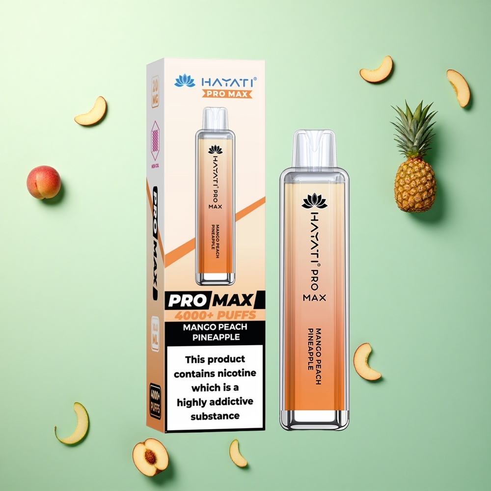 Hayati Pro Max 4000 Puffs Mango Perzik Ananas 5% Nicotine 1400mAh