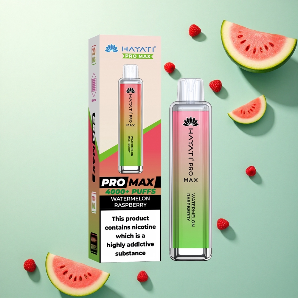 Hayati Pro Max 4000 Puffs Watermeloen Framboos 2ml Tank 1400mAh
