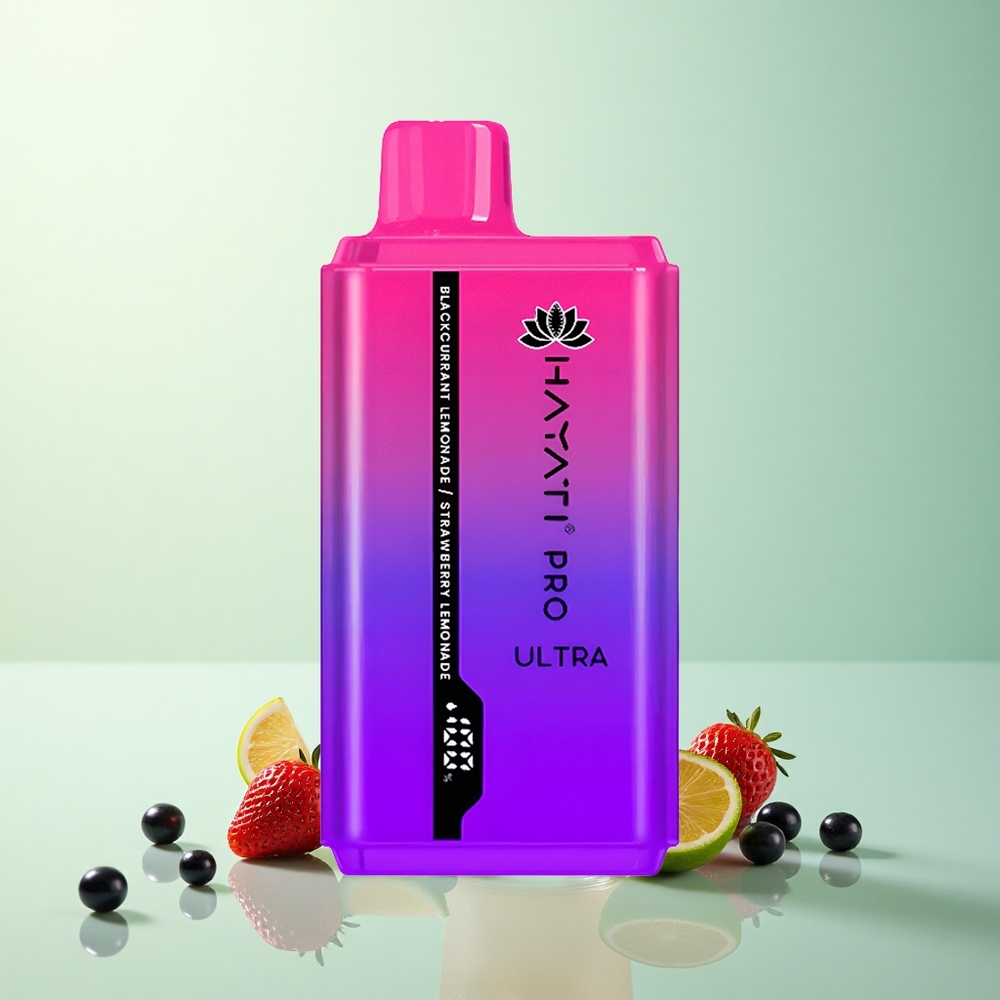 Hayati Pro Ultra 15000 Puffs Aalbessen Limonade Aardbeien Limonade met 2% nicotine en 850mAh