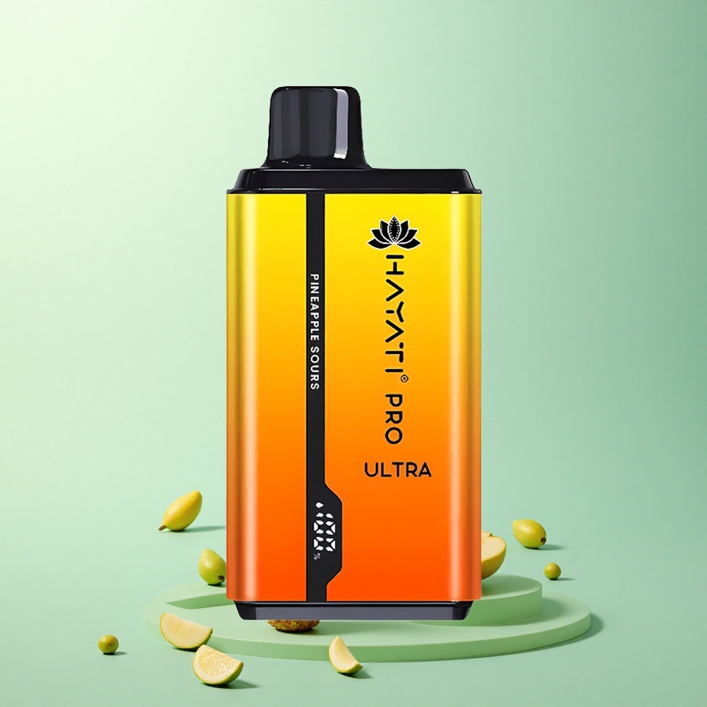 Hayati Pro Ultra 15000 Puffs Ananas Zuur met 850mAh en 2% nicotine