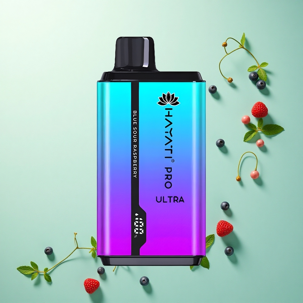 Hayati Pro Ultra 15000 Puffs Blauwe Braam Aardbei Munt Blauwe Bes Framboos Munt met 850mAh en 2% nicotine
