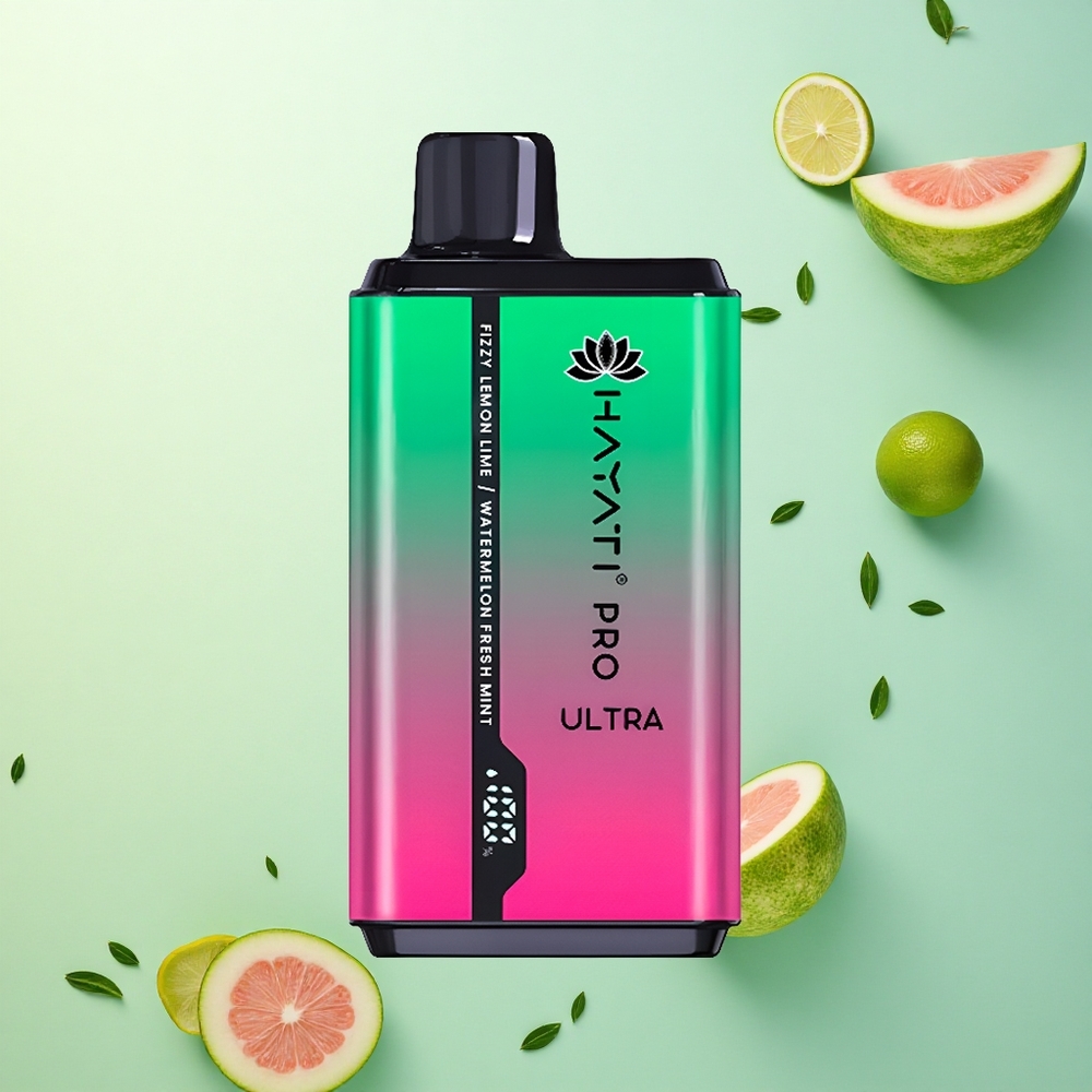 Hayati Pro Ultra 15000 Puffs Frisse Citroen & Limoen Watermeloen Munt met 850mAh en 2% nicotine