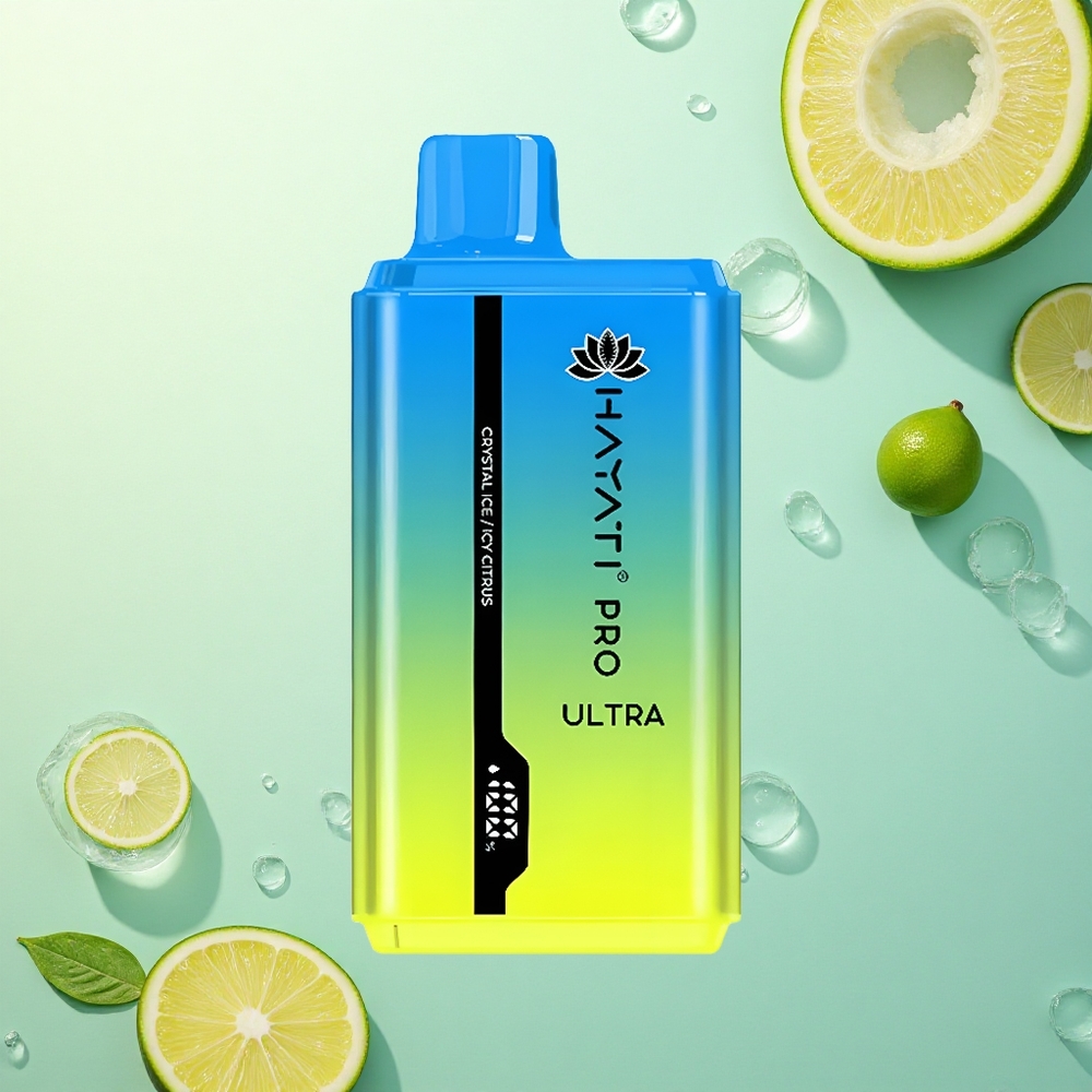 Hayati Pro Ultra 15000 Puffs Kristalijs Frisse Citrus 850mAh 24ml 2% Nicotine
