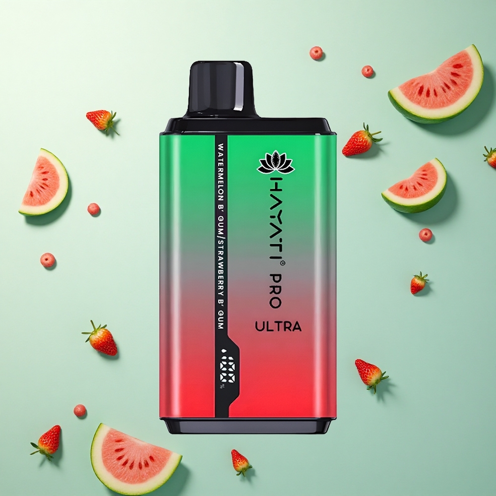 Hayati Pro Ultra 15000 Puffs Watermeloen Bubblegum Aardbei Bubblegum 850mAh 24ml 2% nicotine