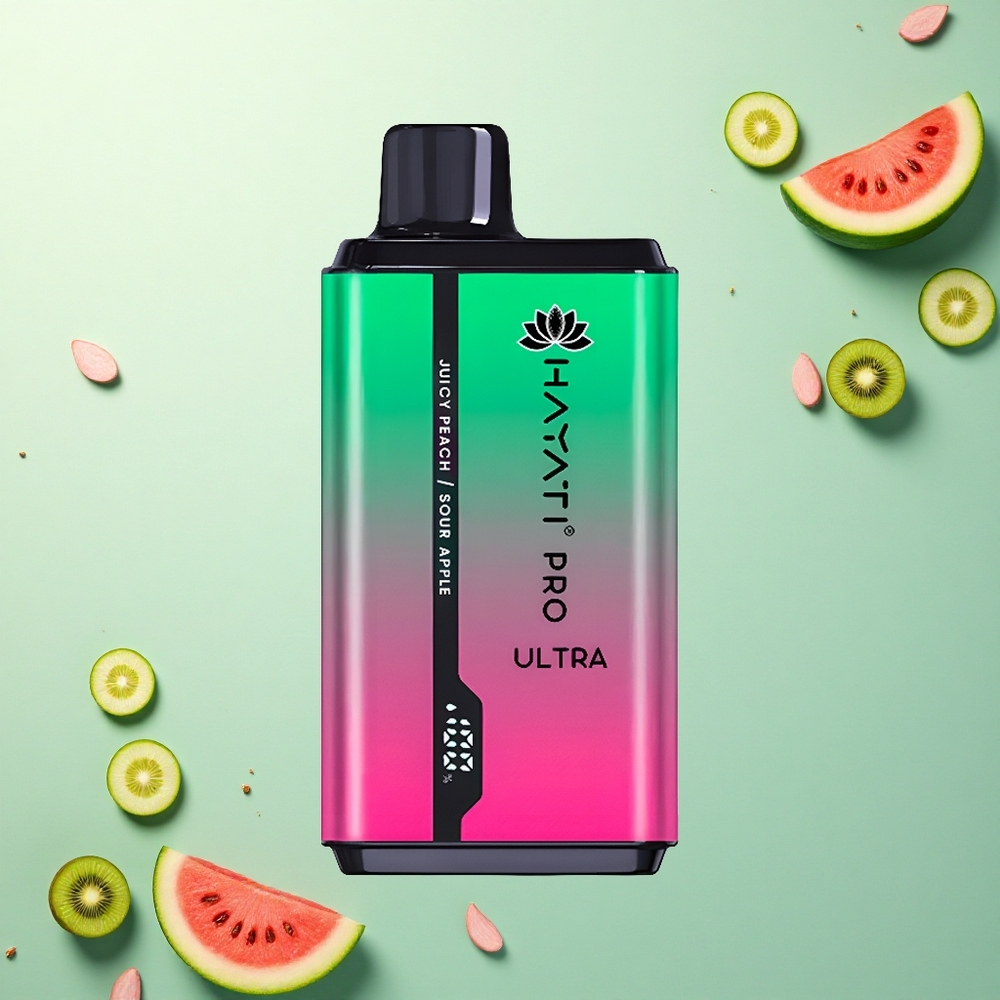 Hayati Pro Ultra 15000 Puffs Watermeloen Kiwi Passievrucht 850mAh 2% Nicotine