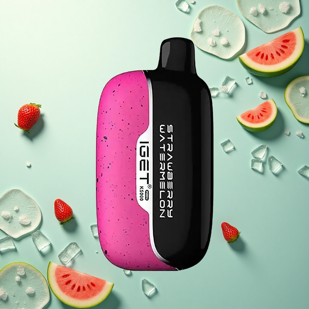 IGET Moon K5000 Puffs Aardbei Watermelon IJs 81.5g Mesh Coil 1.35 Ohm