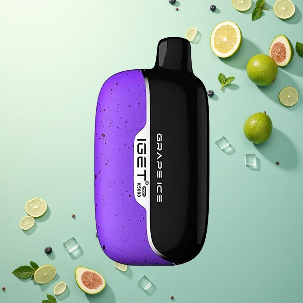 IGET Moon K5000 Puffs Druiven IJs 81.5g PC Mesh 1.35 Ohm