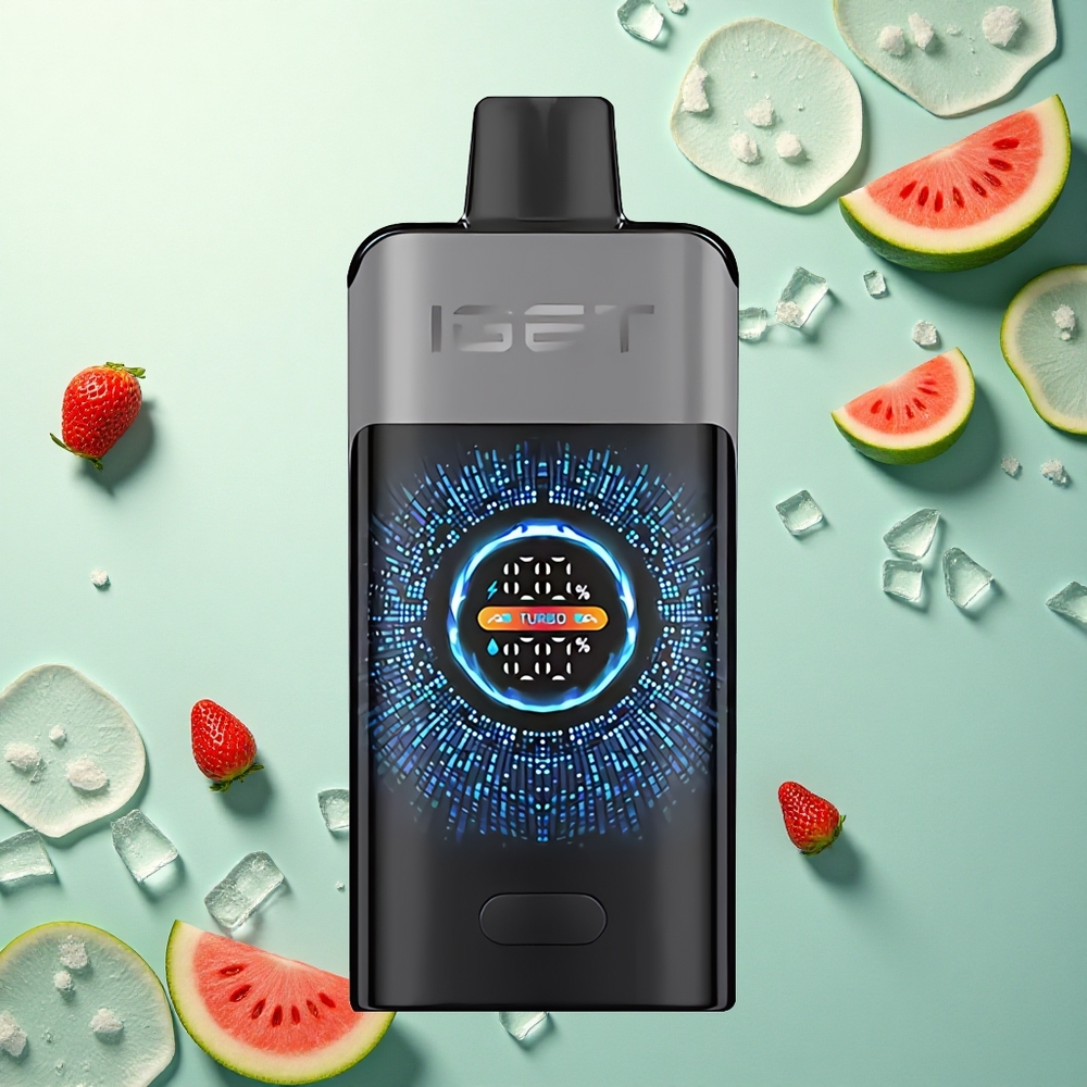 IGET ONE 12000 Puffs Aardbei Watermeloen IJs met 2700 mAh en Dual Mesh Coil