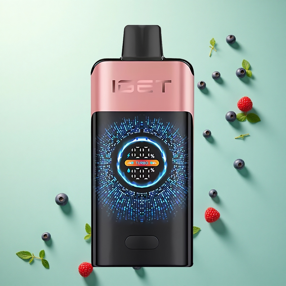 IGET ONE 12000 Puffs Blauwe Bes Framboos Dual Mesh 2700mAh