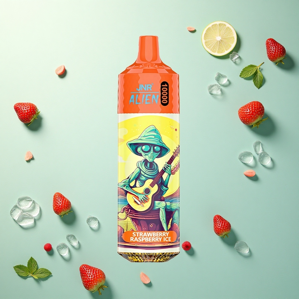 JNR Alien 10000 Aardbei Framboos IJs met 850mAh en 20ml