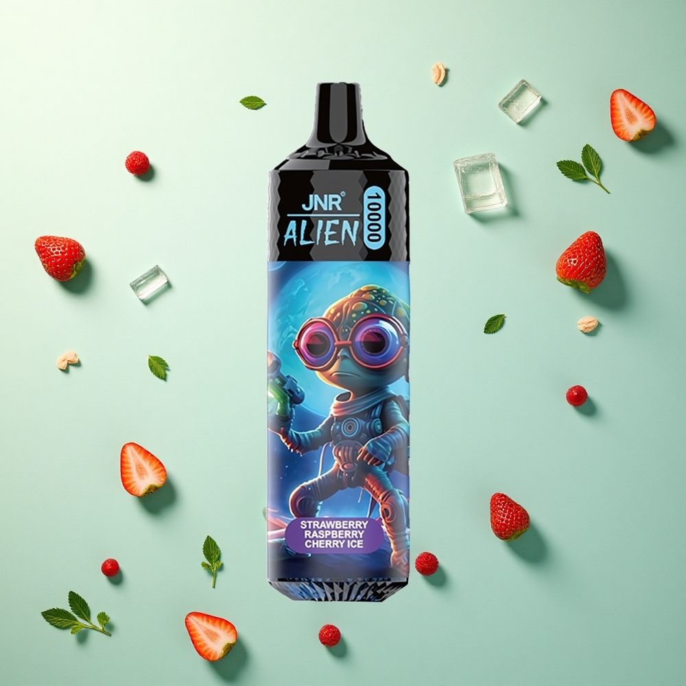 JNR Alien 10000 Aardbei Framboos Kers IJs met 850mAh en LED