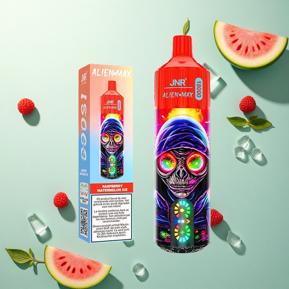 JNR Alien Max 18000 Framboos Watermeloen IJs met Dual Mesh Coil en 850mAh