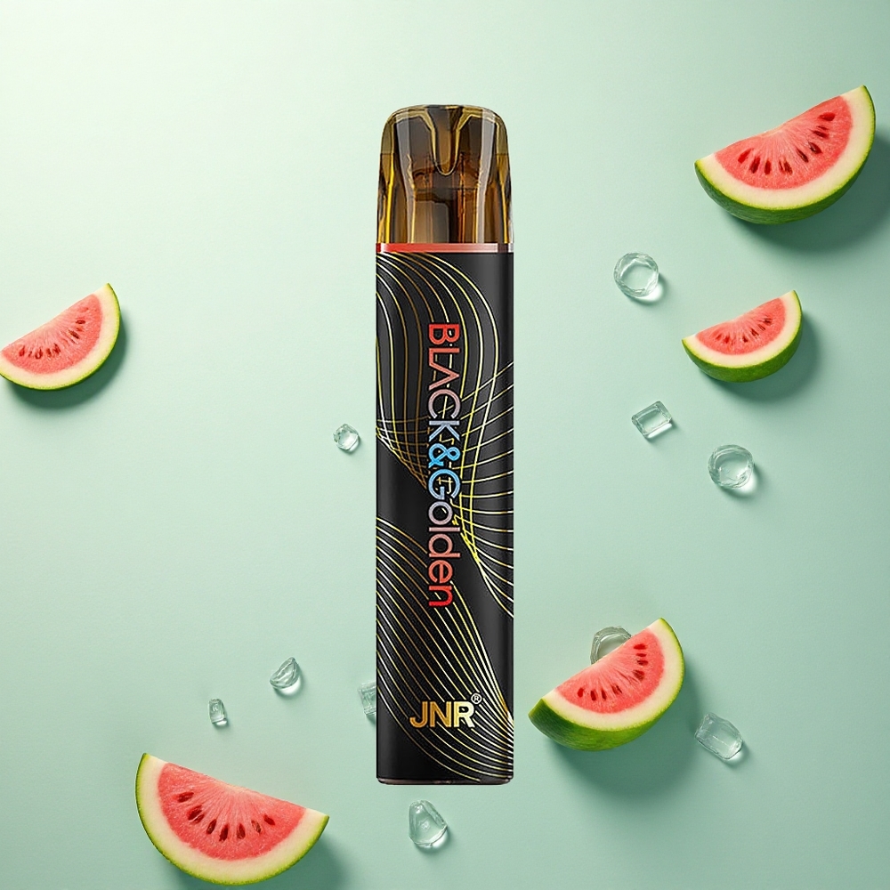 JNR Black&Golden 600+200 Watermeloen IJs 2ml 2% nicotine 550mAh
