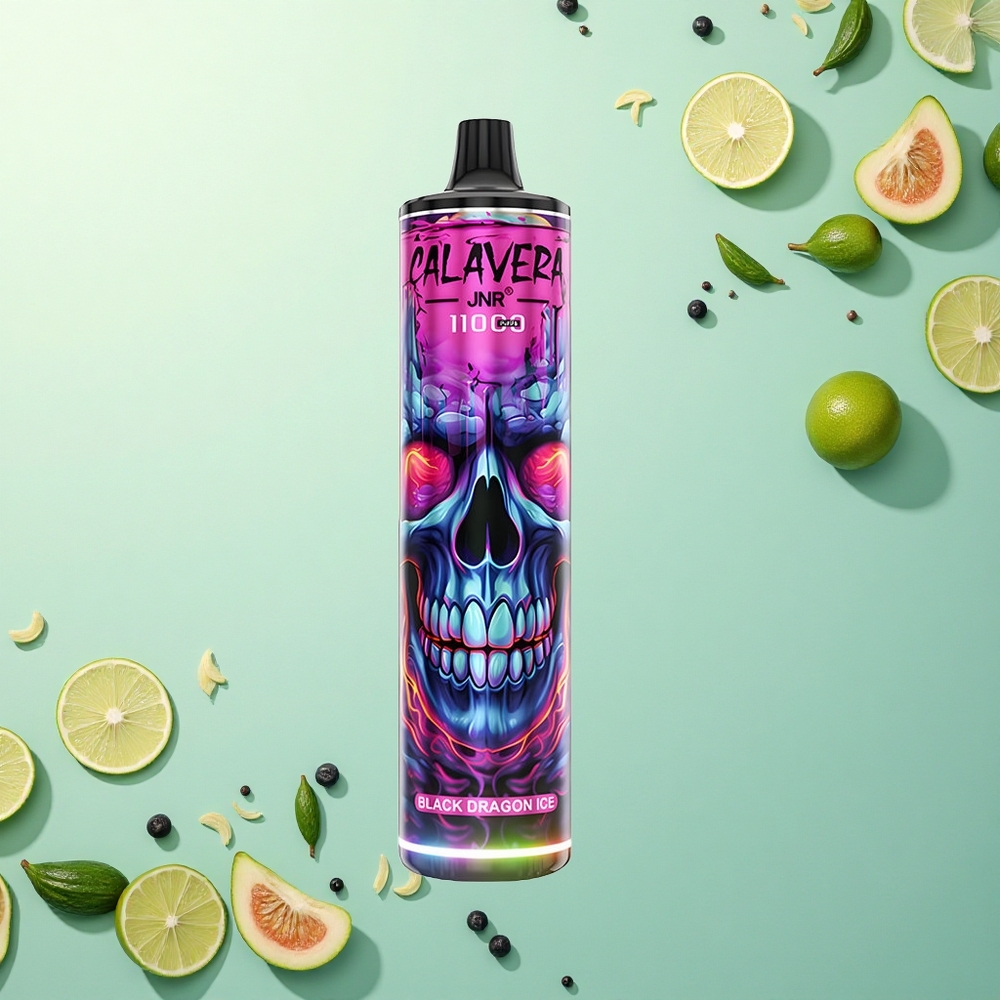 JNR Calavera 11000 Zwarte Draak IJs Type-C 850mAh 5% Nicotine