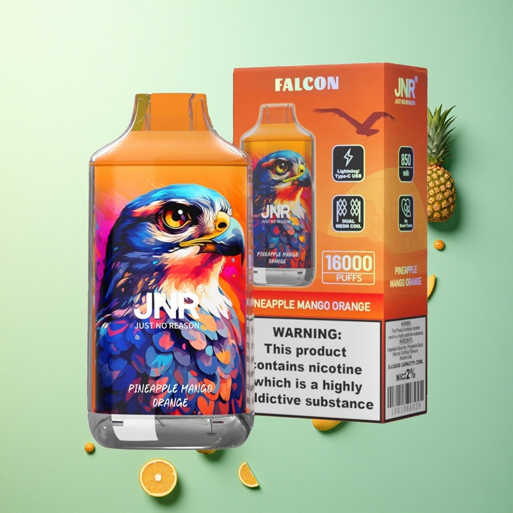 JNR Falcon 16000 Ananas Mango Sinaasappel 850 mAh Dual Mesh Coil
