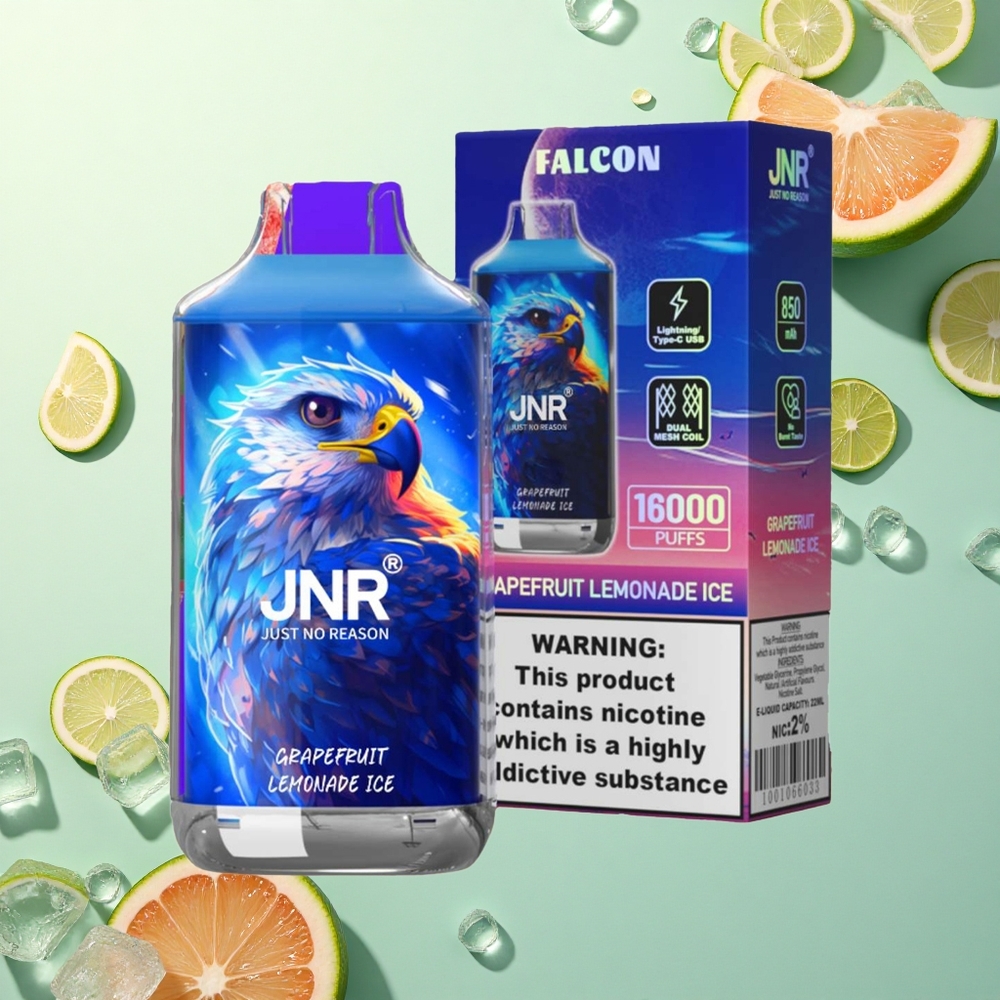 JNR Falcon 16000 Grapefruit Citroenlimonade IJs met 22ml Vloeistof en Dual Mesh Coil
