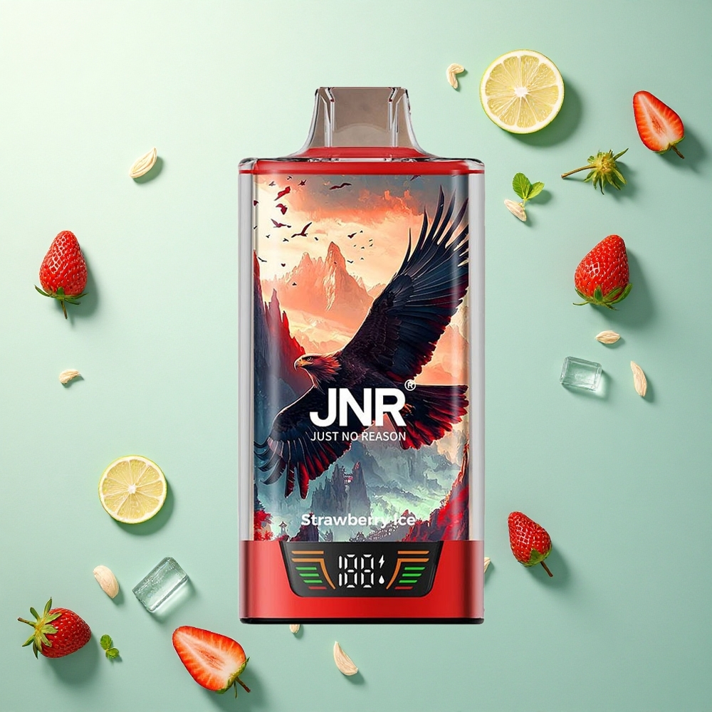 JNR Falcon Pro 28000 Aardbei IJs 950mAh 5% Nicotine Dual Mesh