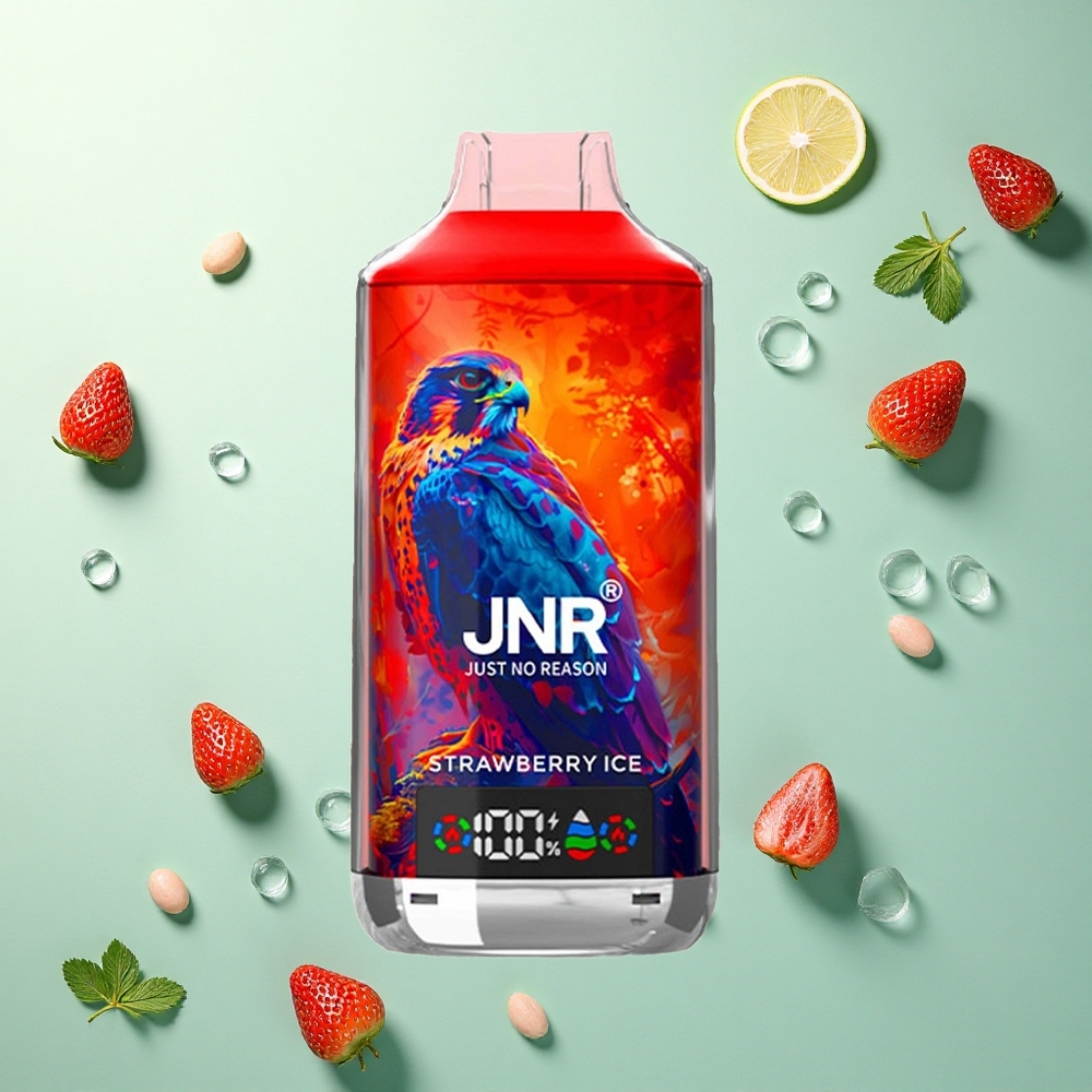 JNR Falcon X 18000 Aardbei IJs Dual Mesh Coil 24ml 750mAh