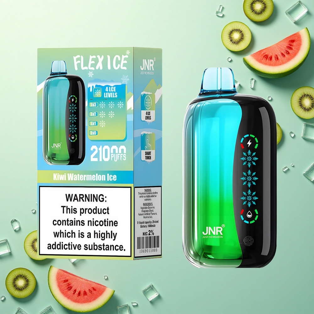 JNR Flex Ice 21000 Kiwi Watermeloen IJs met Aanpasbare Luchtstroom en 1000mAh
