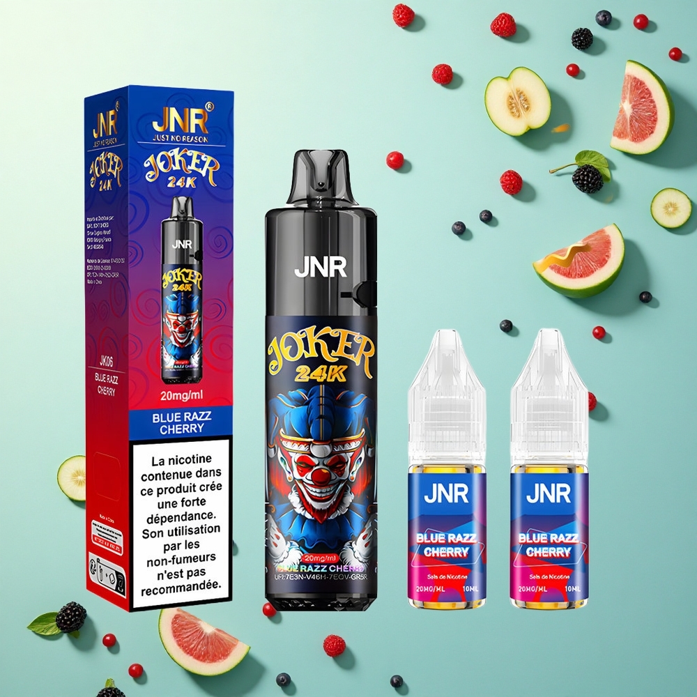 JNR Joker 24K Blauwe Framboos Kers 800mAh 2% nicotine