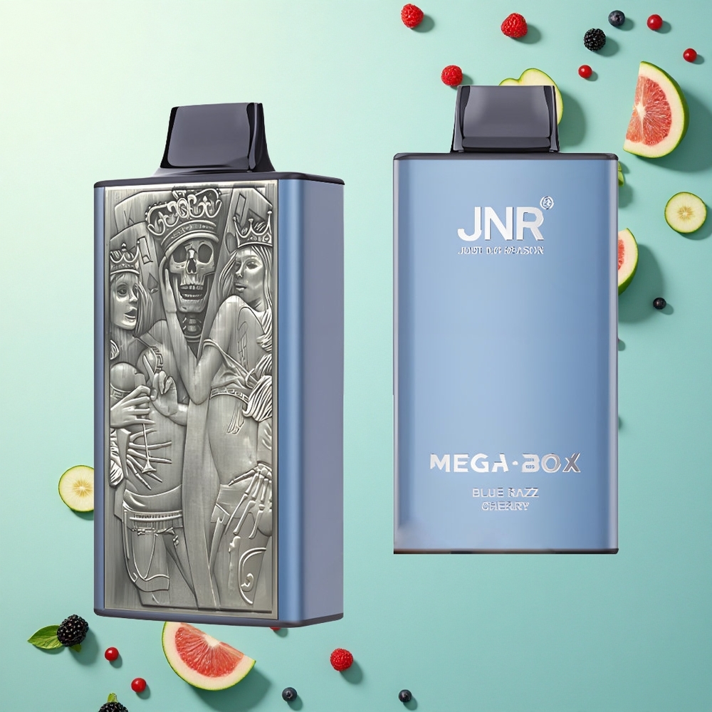 JNR Mega Box 25000 Blauwe Framboos Kers 30ml 850mAh 2% Nicotine