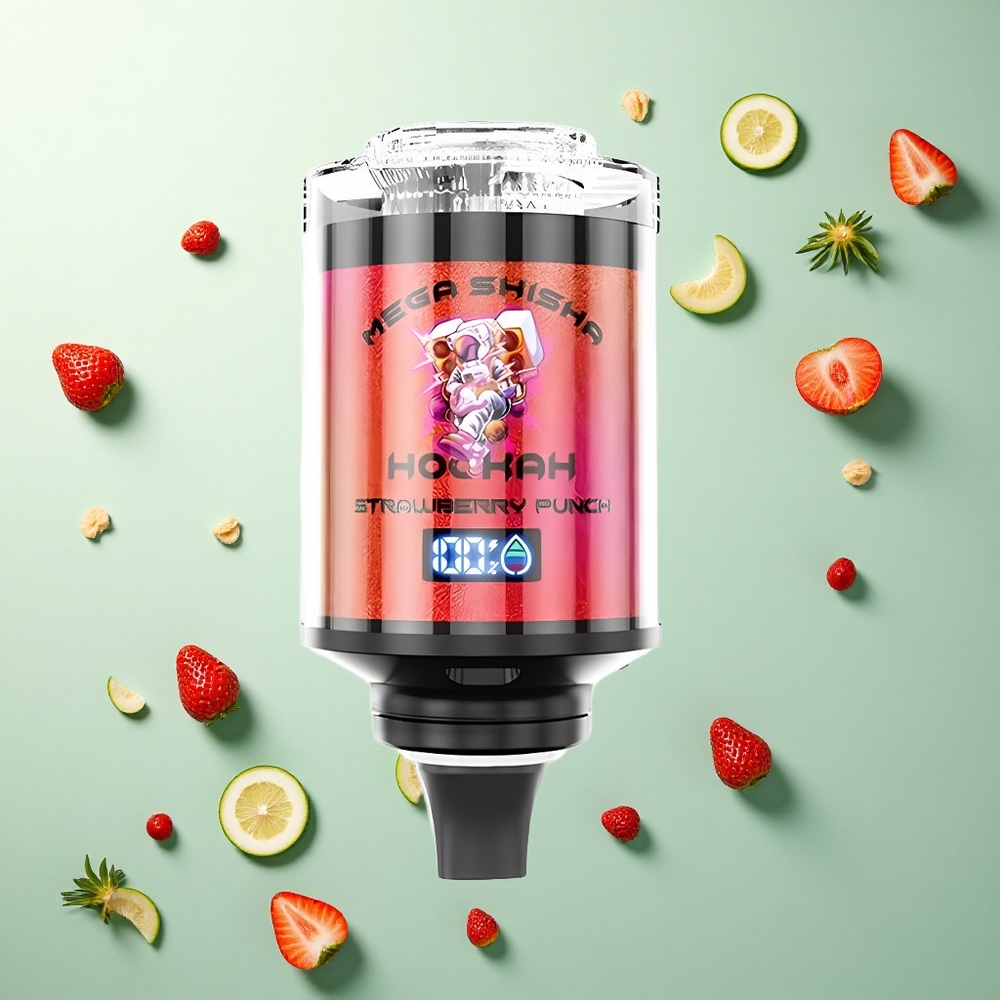 JNR Mega Shisha Hookah 100K Aardbei Punch 2200mAh 60ml Nicotine