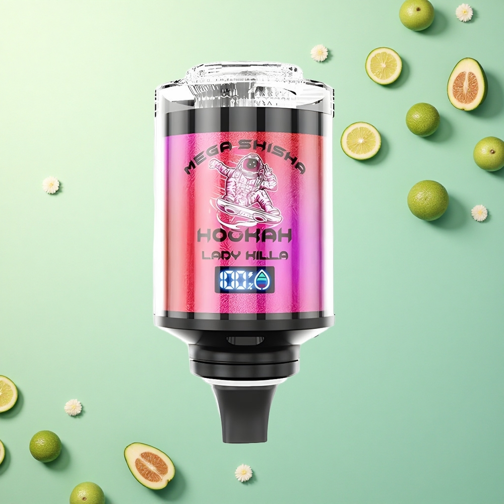 JNR Mega Shisha Hookah 100K Dutch translation of Lady Killa with added parameters: Vrouwen Killer Type-C 2200mAh Nicotine 2%