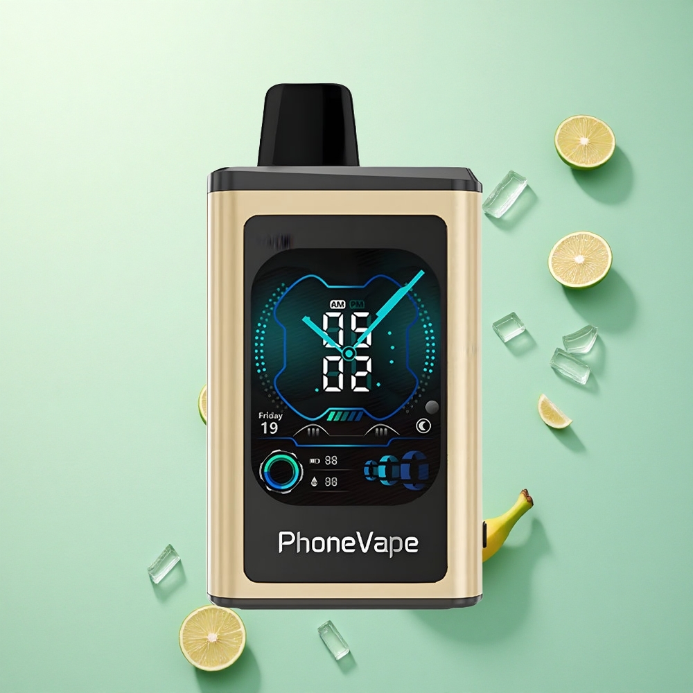 JNR PhoneVape 30000 Banaanijs Type-C 850mAh App Bestuurd Nicotine 2% 5%