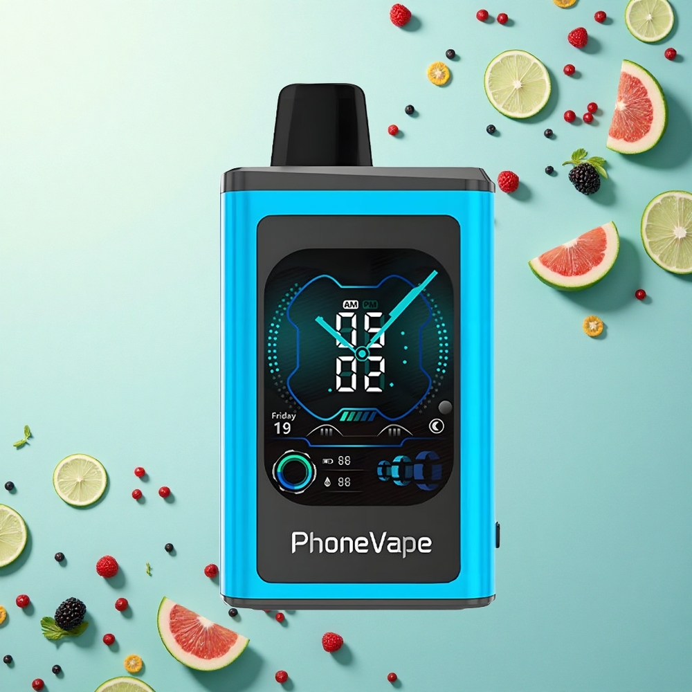 JNR PhoneVape 30000 Blauwe Framboos IJs met 850mAh en nicotine 5%