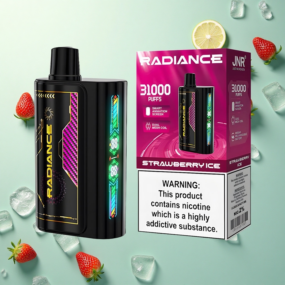 JNR Radiance 31000 Aardbei IJs Dual Mesh Coil 950 mAh