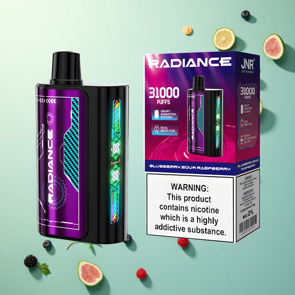 JNR Radiance 31000 Bosbes Zuur Framboos Dual Mesh Coil 950 mAh