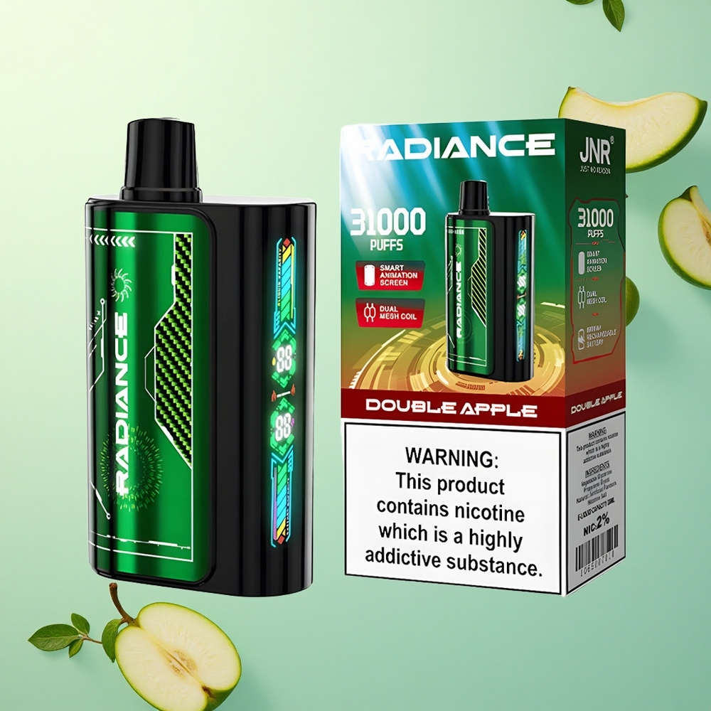 JNR Radiance 31000 Dubbel Appel 28ml 950mAh 2% Nicotine
