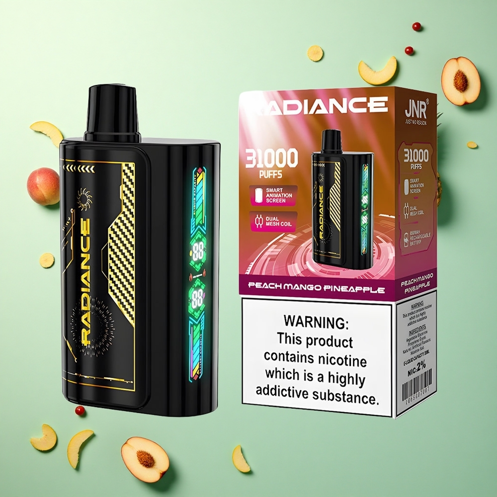 JNR Radiance 31000 Perzik Mango Ananas 28ml 950mAh 2% Nicotine