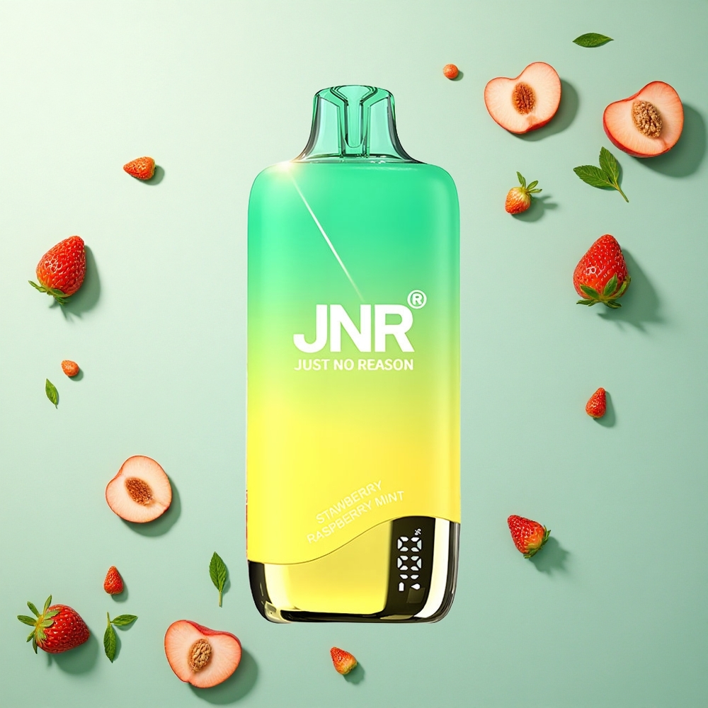 JNR Rainbow 10500 Aardbei Perzikmunt 600mAh 18ml Nicotinevrij