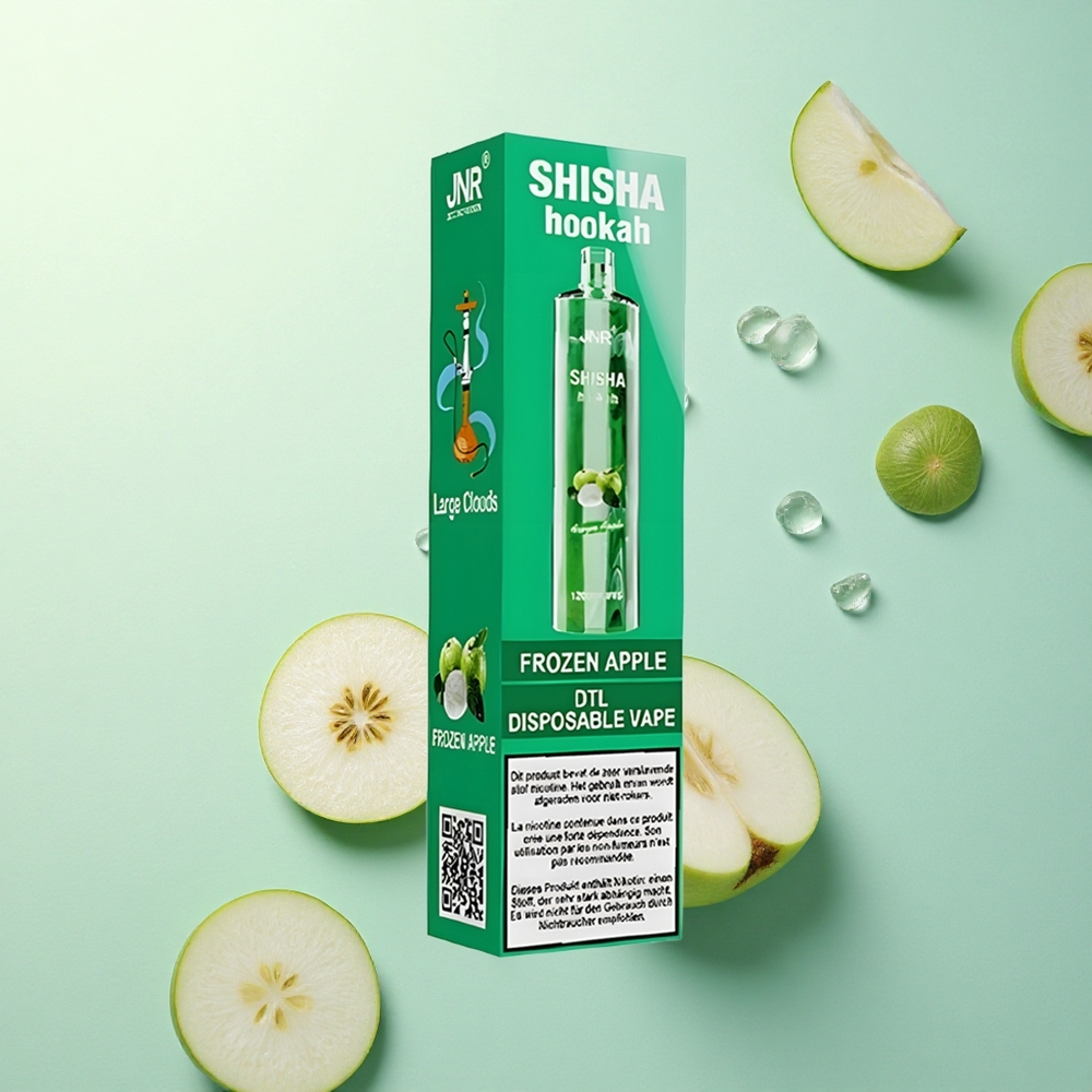 JNR Shisha Hookah 12000 Bevroren Appel met 750mAh en 24ml
