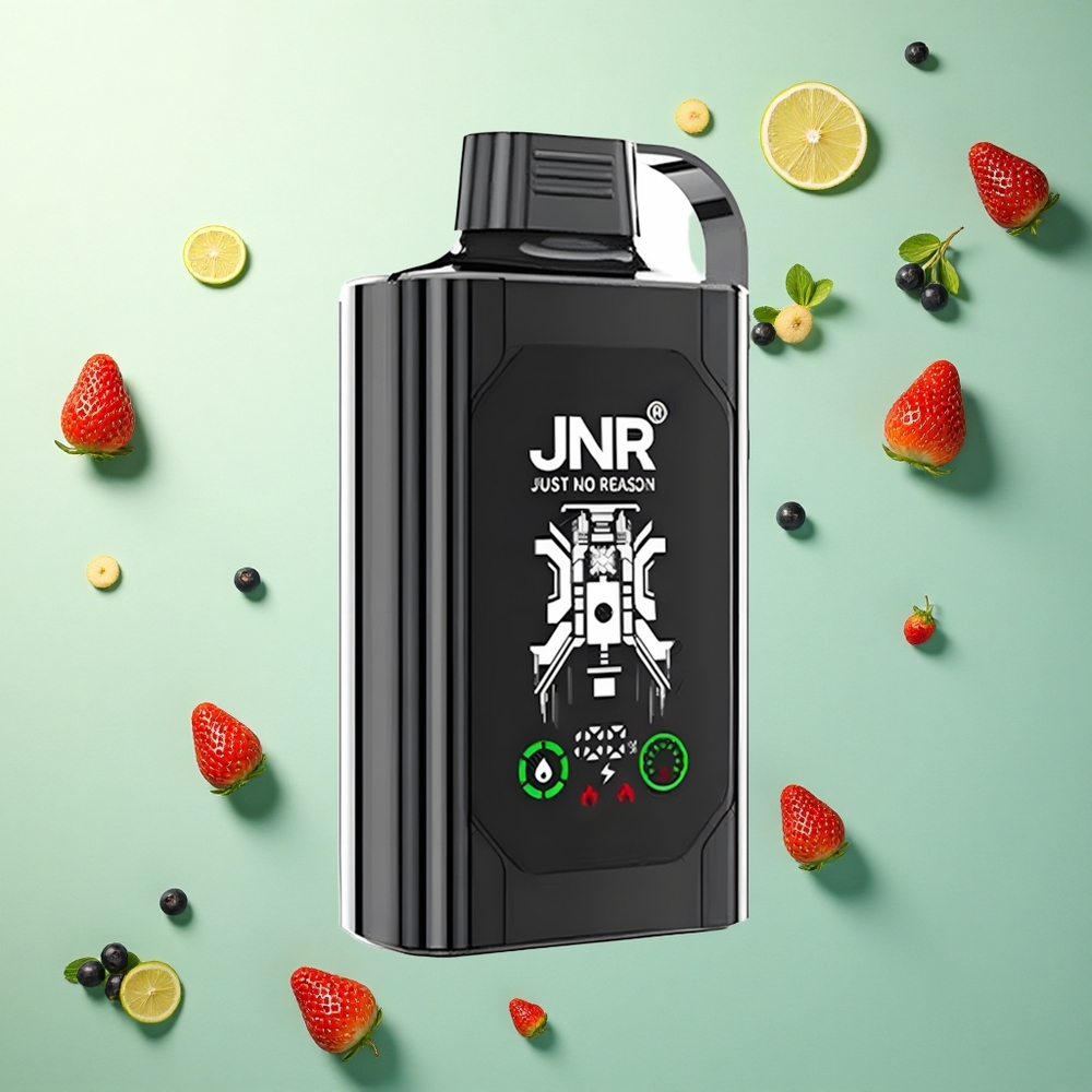 JNR Shisha Hookah Box 20500 Aardbei Druif HD Display Dual Mesh Coil 25ml Nicotine 0% 2% 5%