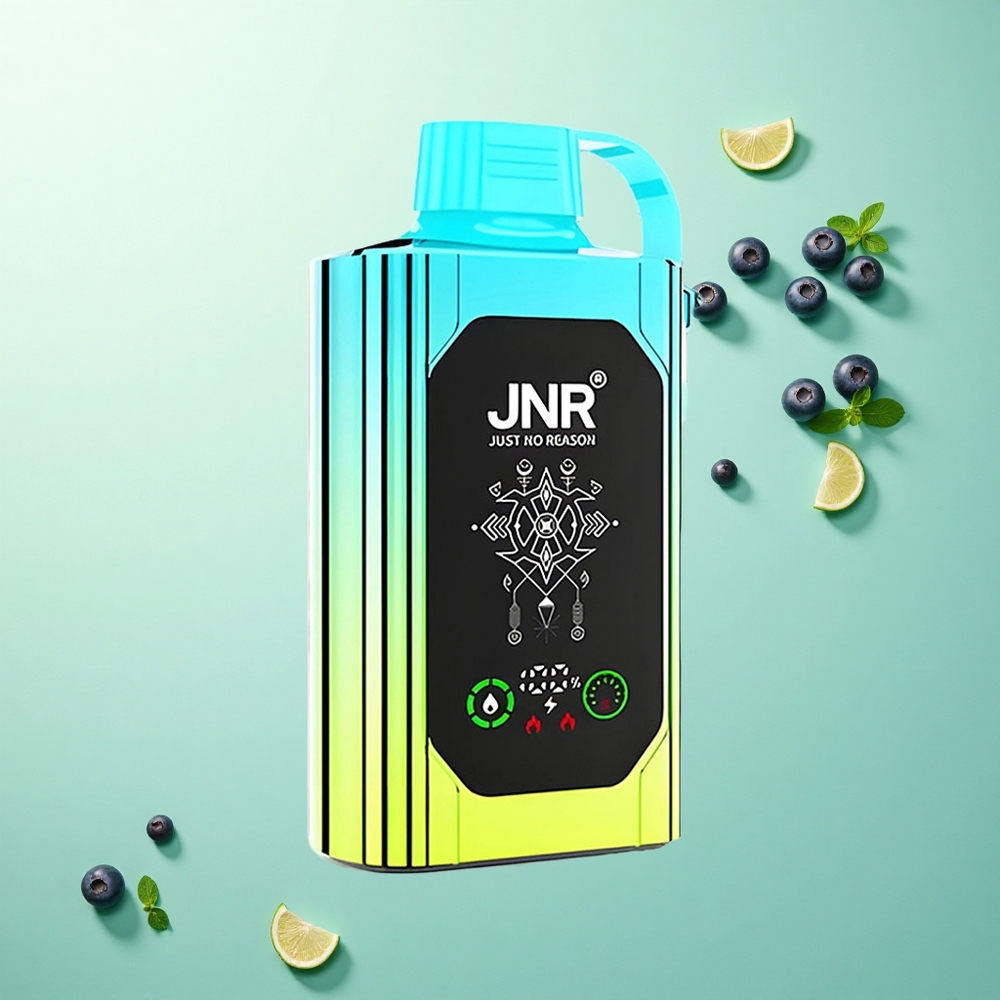 JNR Shisha Hookah Box 20500 Blauwe Bes Munt met Dual Mesh Coil en 25ml