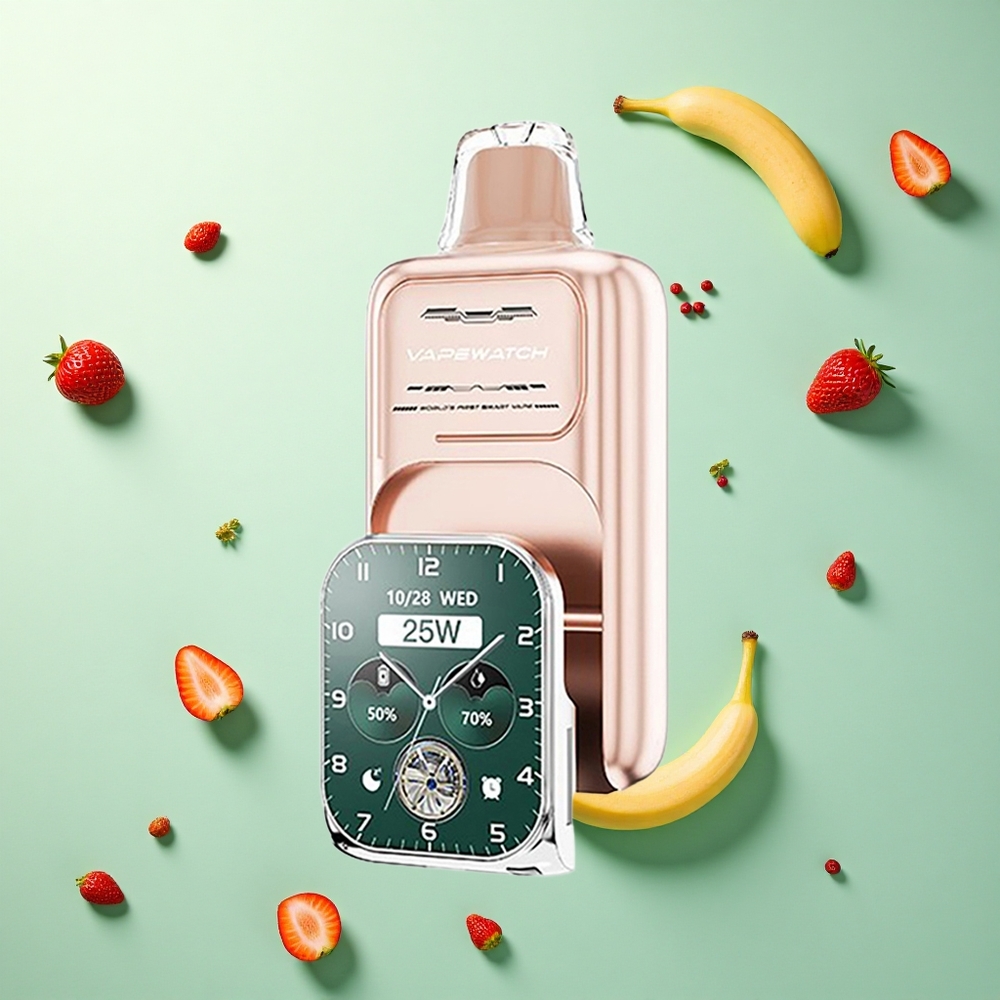 JNR VapeWatch 30000 Aardbei Banaan 1000mAh Dual Mesh Coil
