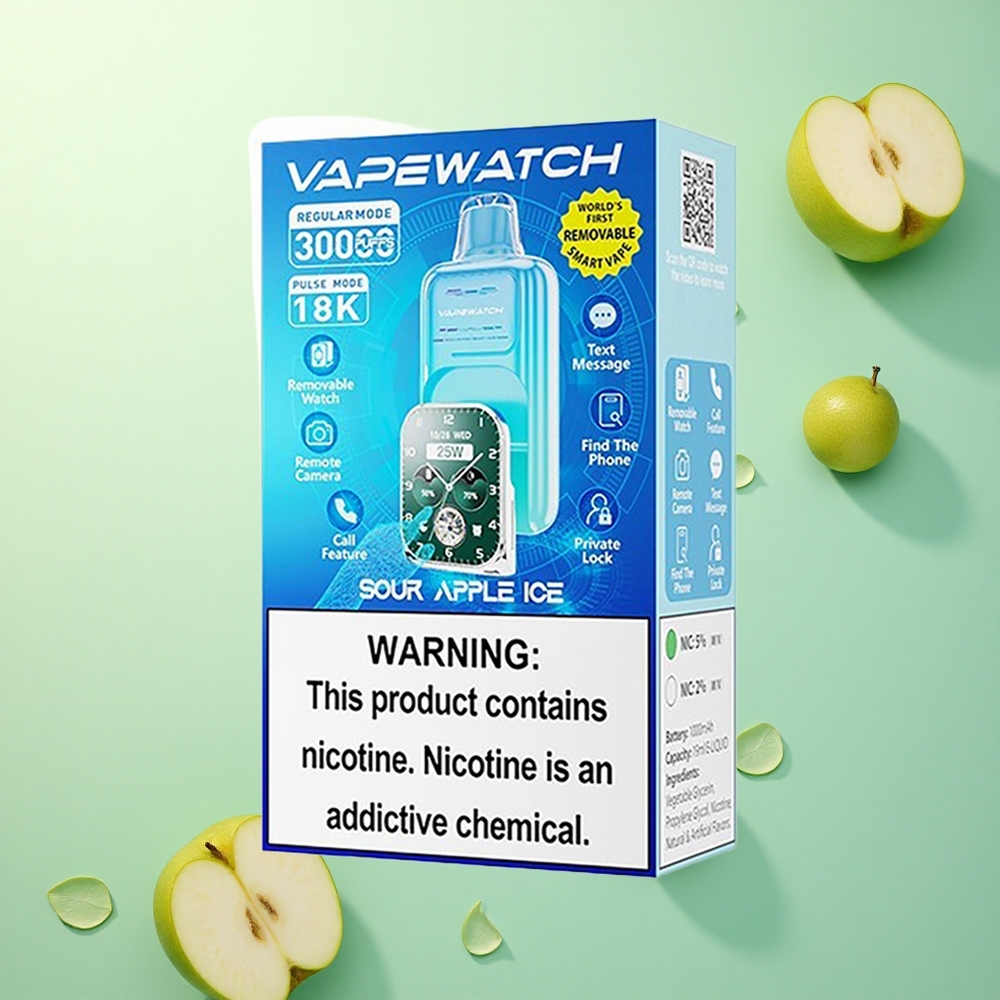 JNR VapeWatch 30000 Zure Appel IJs Dual Mesh Coil 19mL 1000mAh