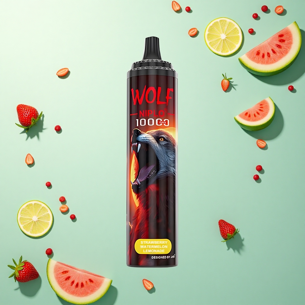 JNR Wolf Niplo 10000 Aardbei Watermeloen Limonade met Type-C opladen en 650mAh