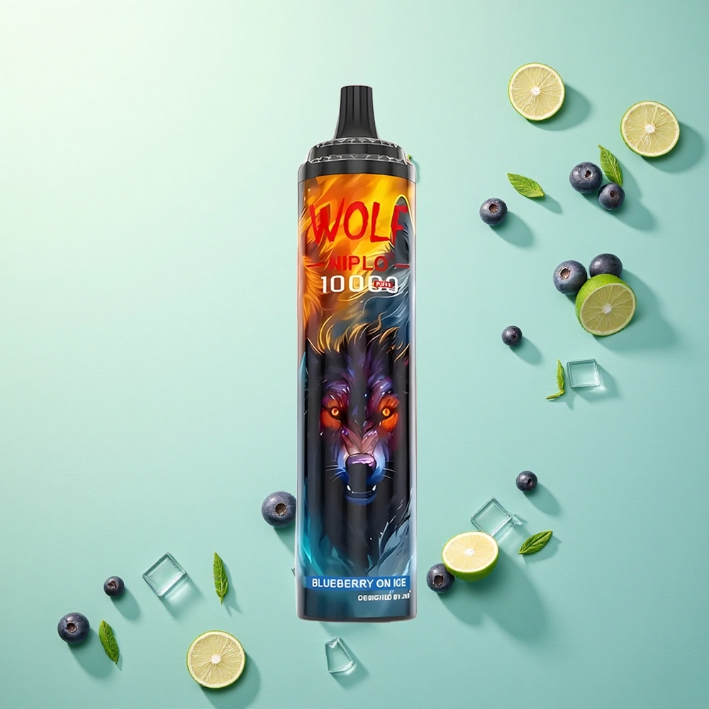 JNR Wolf Niplo 10000 Blauwebes Op IJs met 20ml en 650mAh