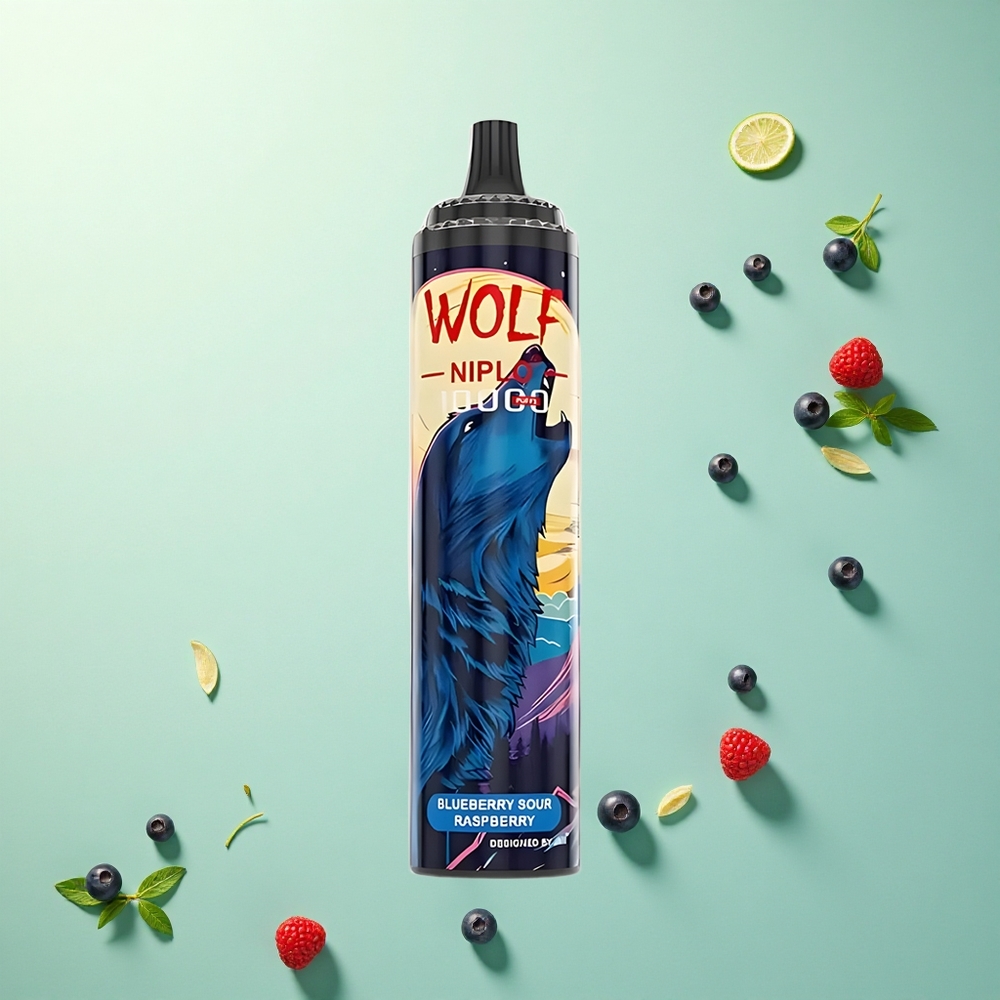 JNR Wolf Niplo 10000 Blauwebes Zure Framboos 20ml 650mAh Type-C