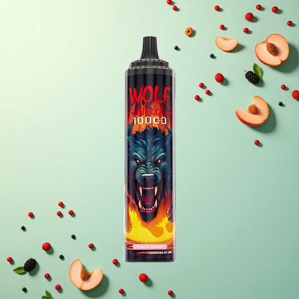 JNR Wolf Niplo 10000 Perzik Bes 20ml Type-C 650mAh